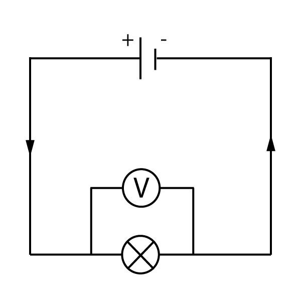 voltmeters in a circuit