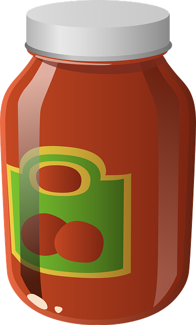 Jar of tomato sauce