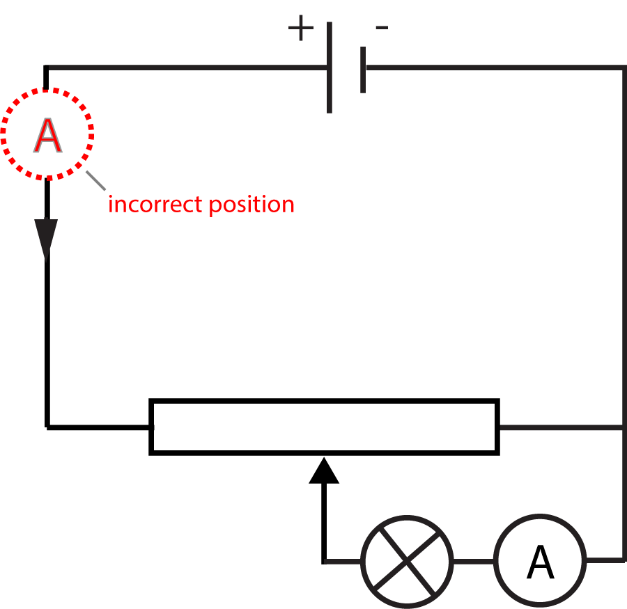 potentiometer circuit with lamp