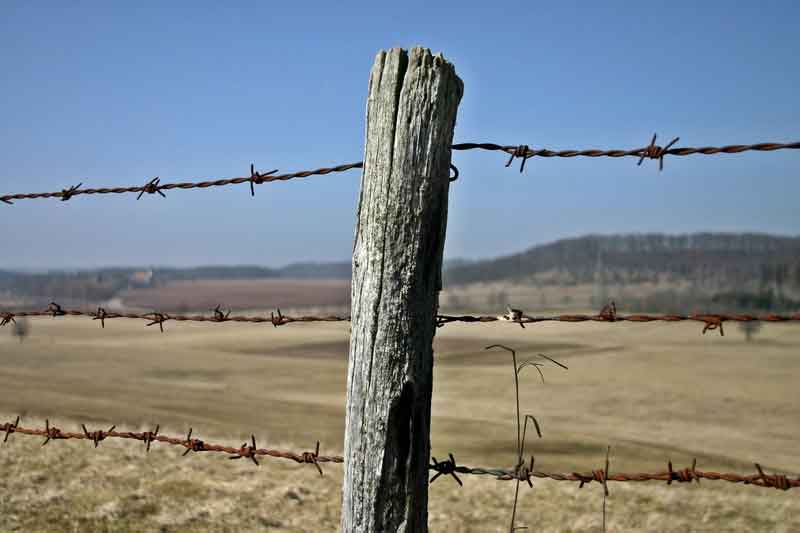 wooden fence post